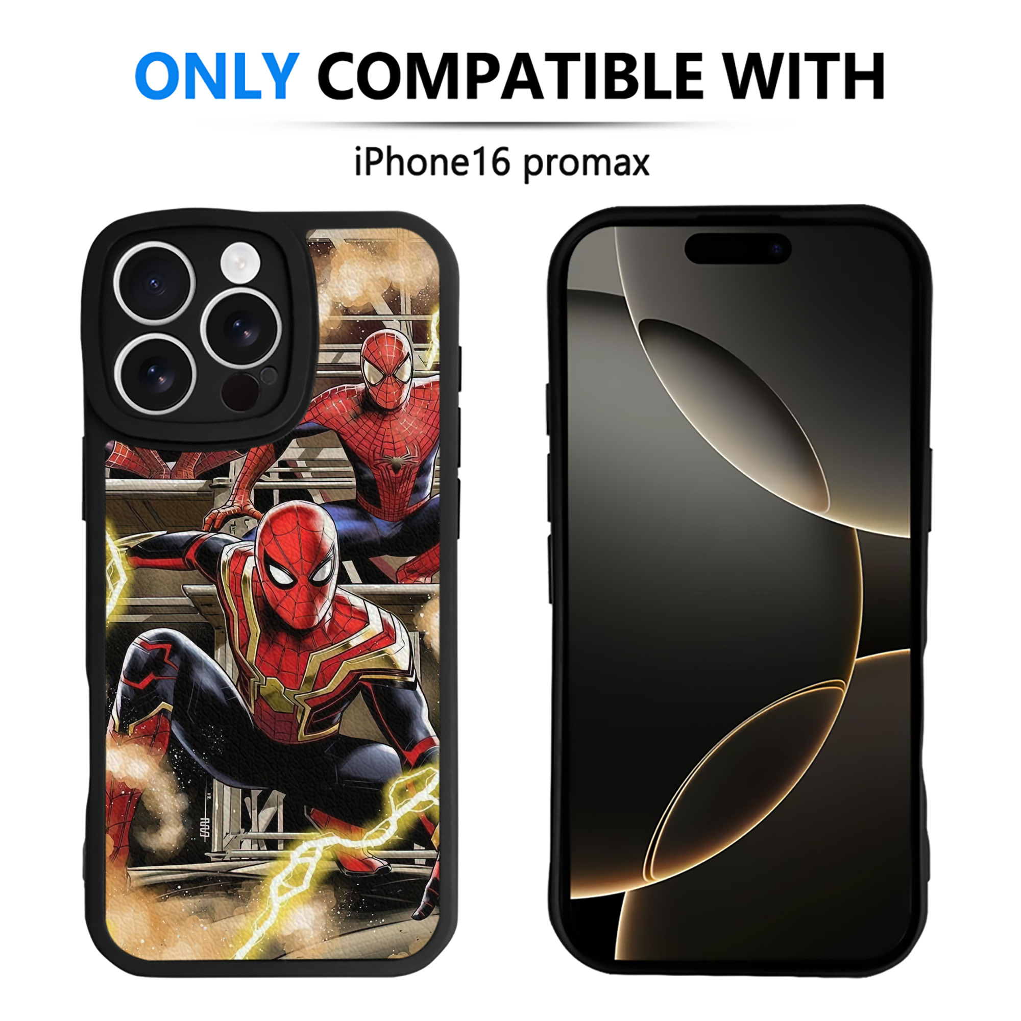Spider Man スパイダーマン 【iPhone 16シリーズ対応】シリコンスマホケース（レザー調） 材質：シリコン